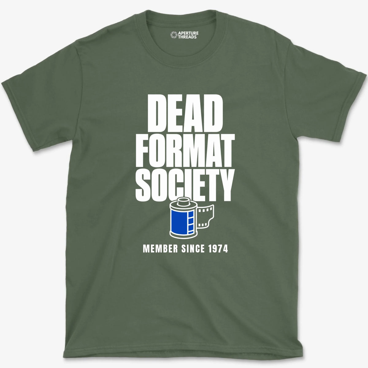 Custom Dead Format Society Shirt - Military Green