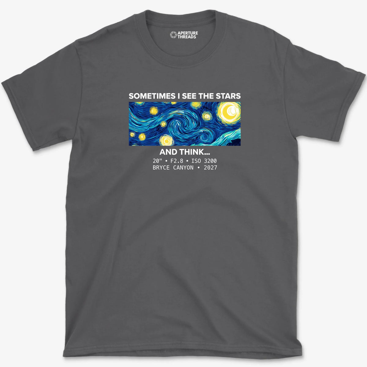 Custom See The Stars Shirt - Charcoal