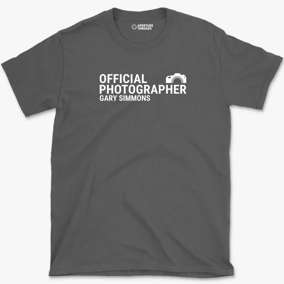Custom Official Photographer Shirt - Charcoal