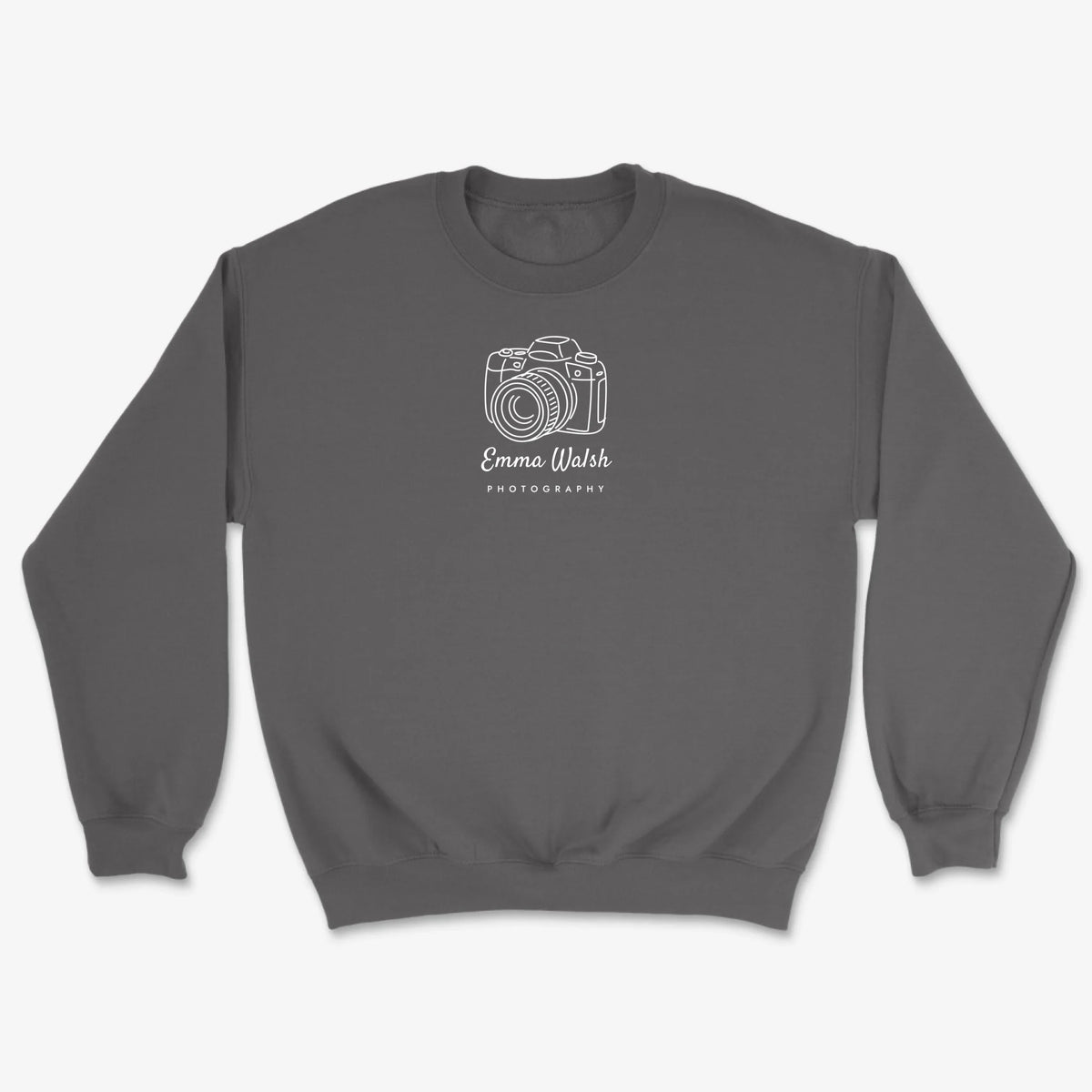 Custom Line Camera Sweatshirt - Charcoal