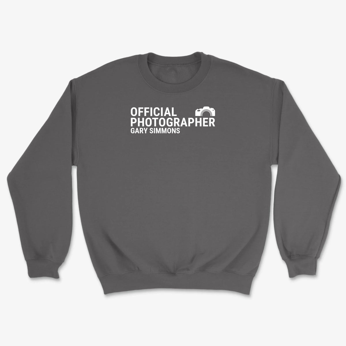 Custom Official Photographer Sweatshirt - Charcoal
