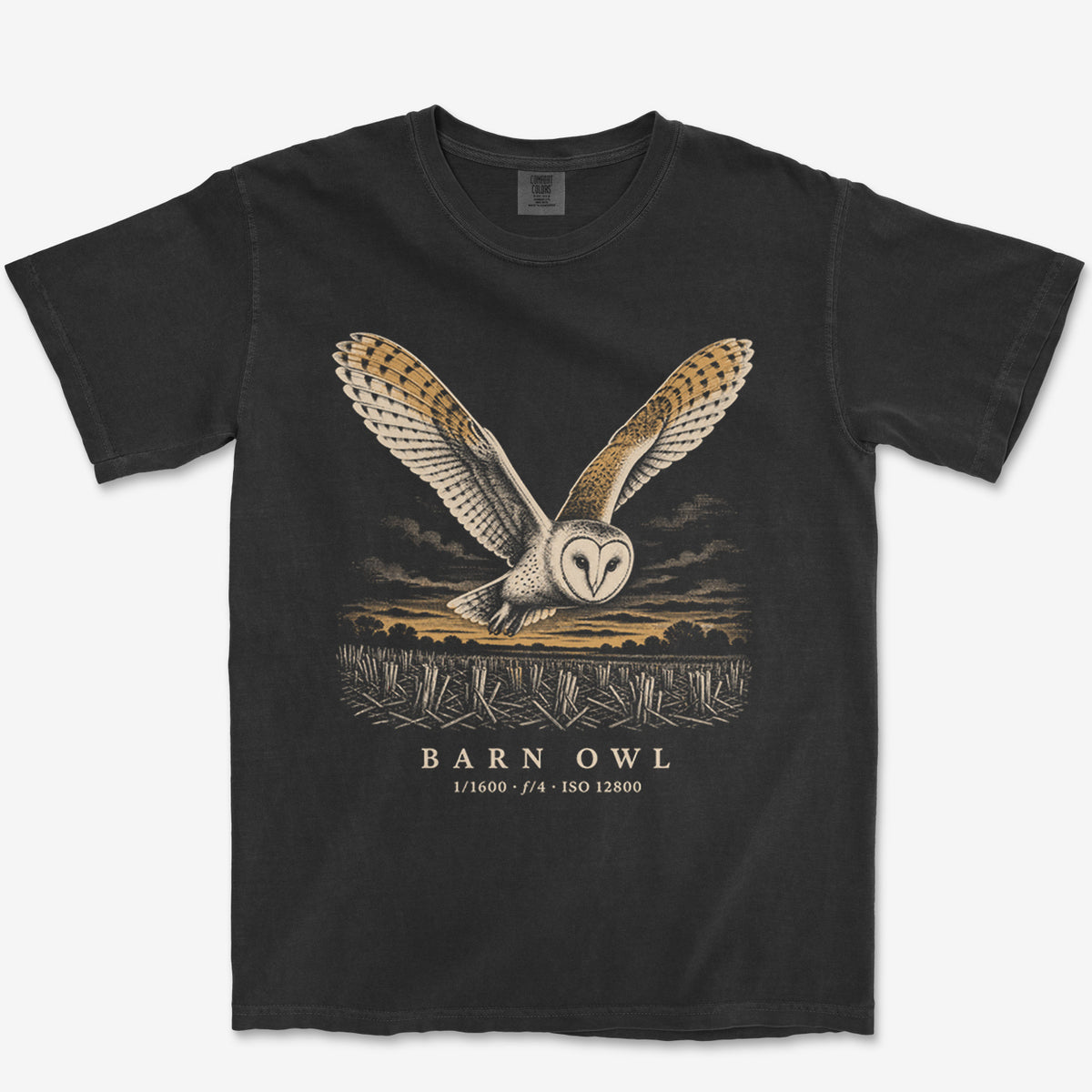 Barn Owl Plate Heavyweight Tee