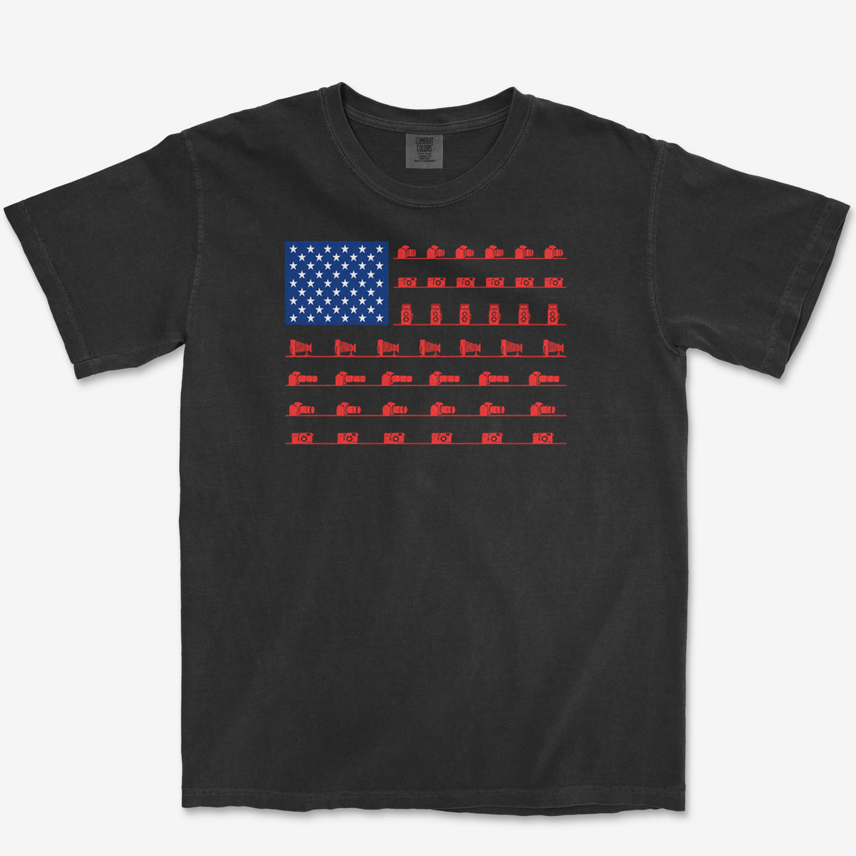 Camera Flag Tee — black