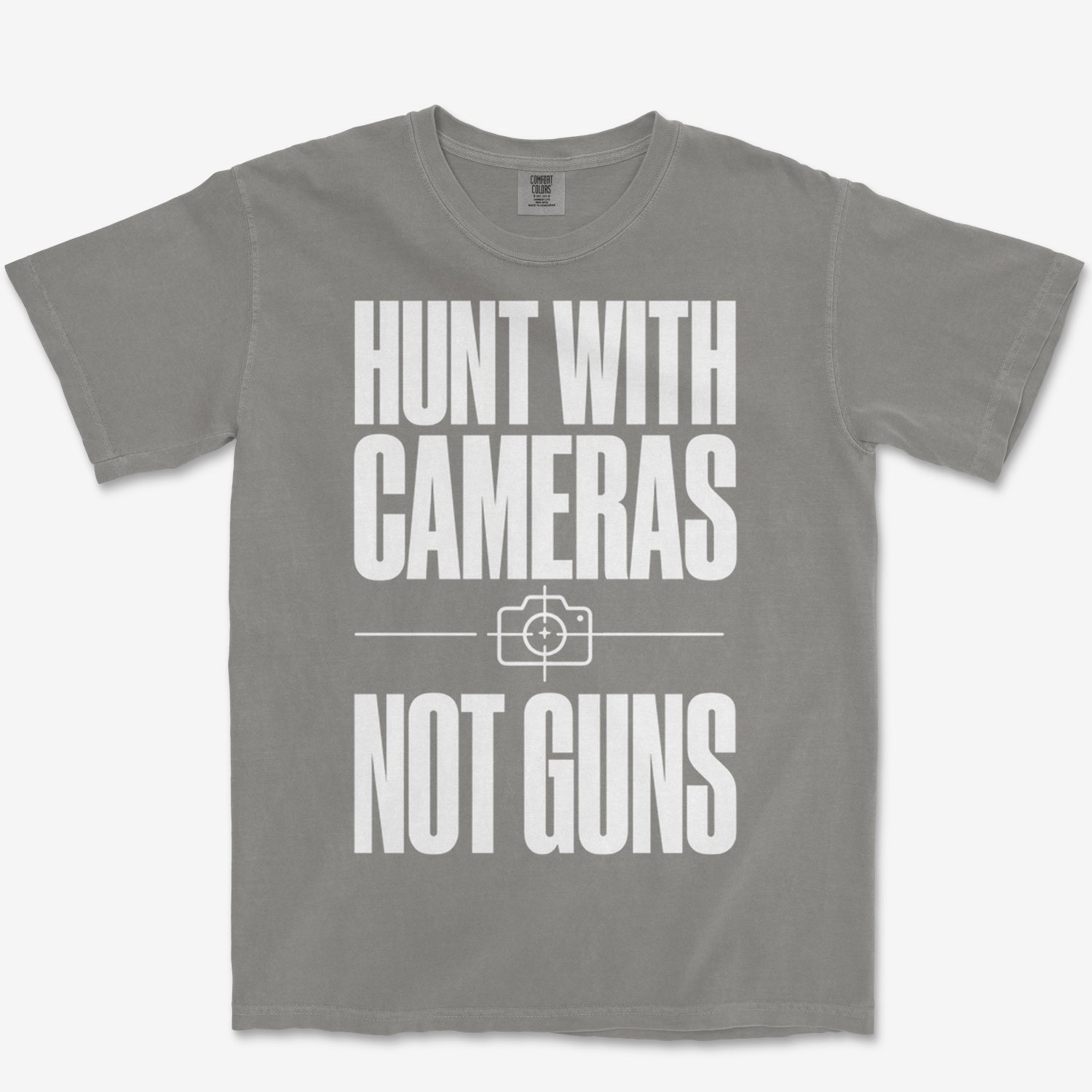 Cameras Not Guns Heavyweight Tee
