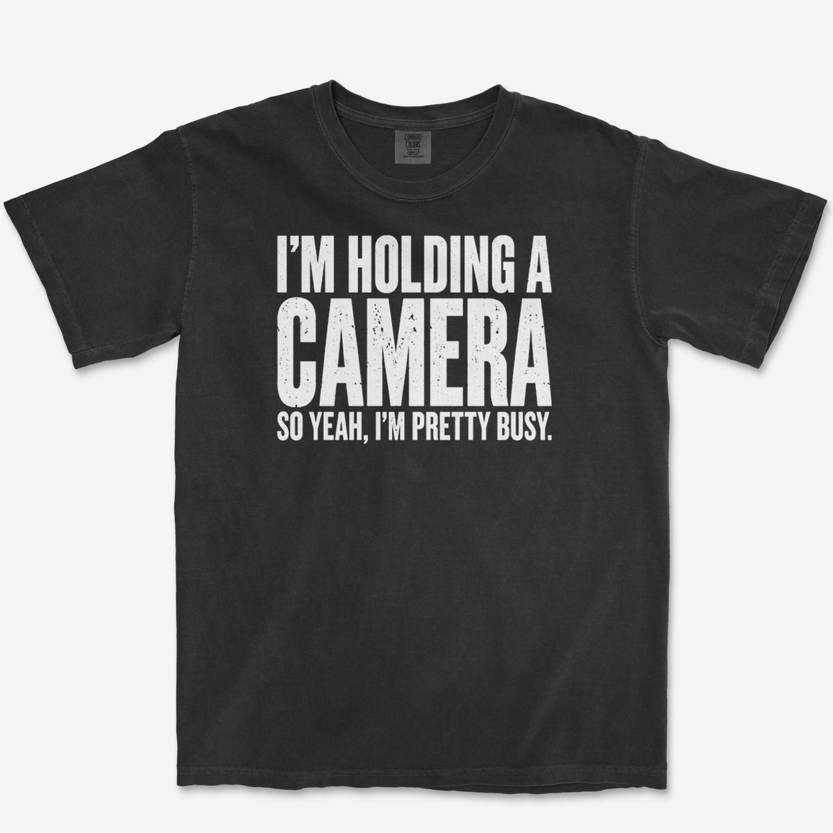 Holding A Camera Tee — black