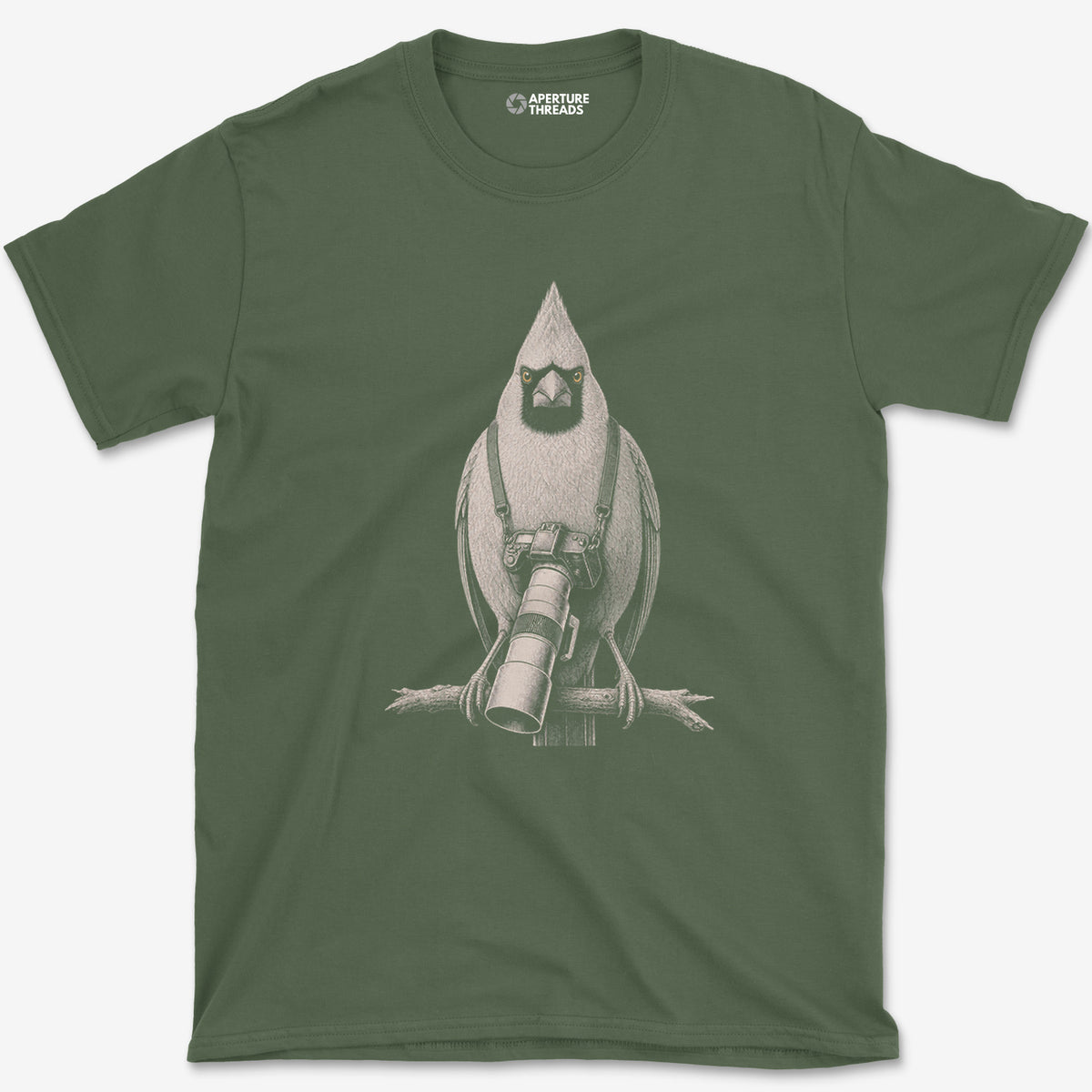 Long Lens Cardinal T-Shirt — military green