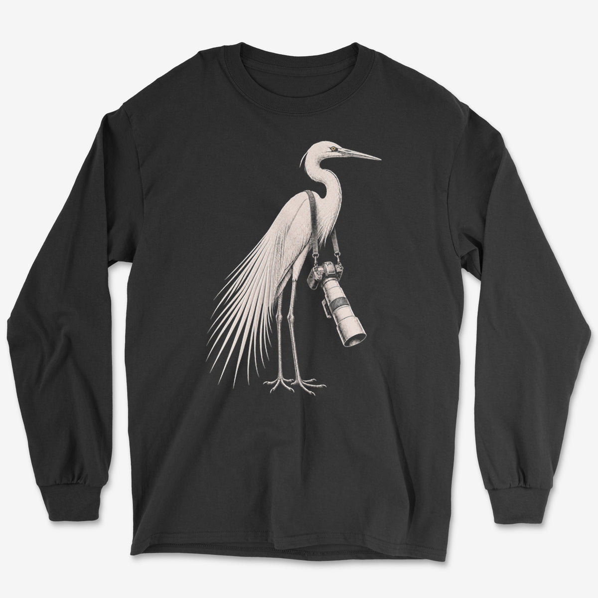 Long Lens Egret Long Sleeve Tee