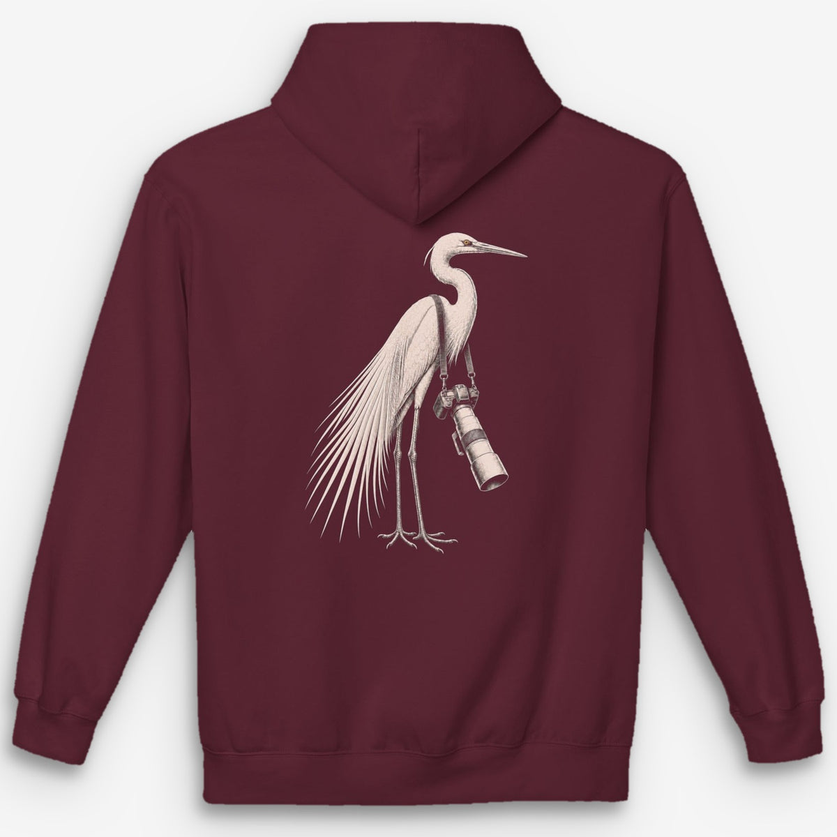 Long Lens Egret Hoodie