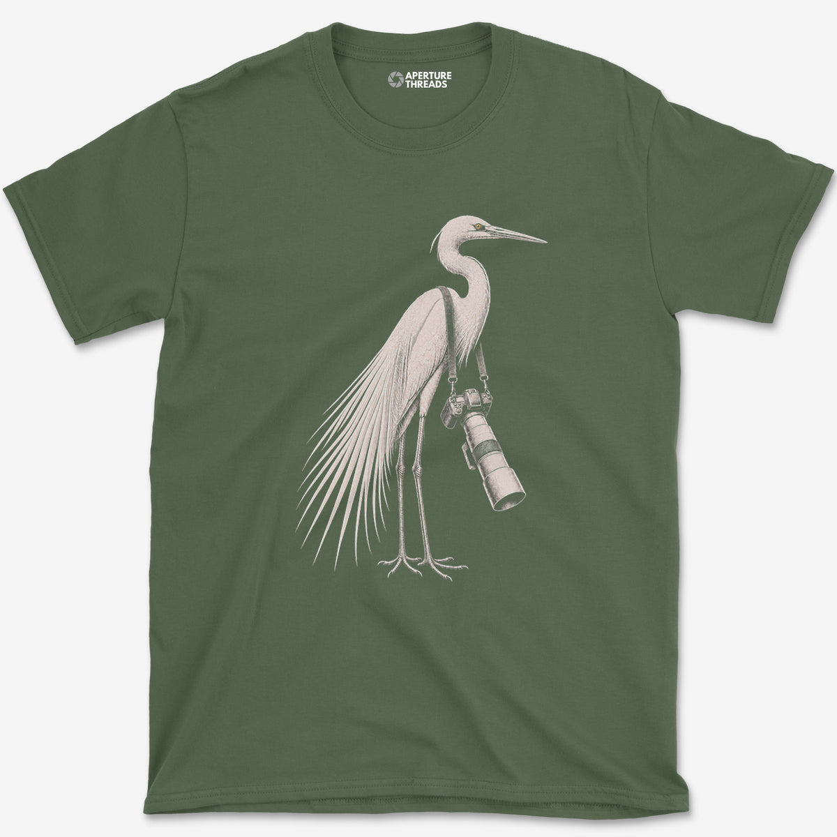 Long Lens Egret T-Shirt