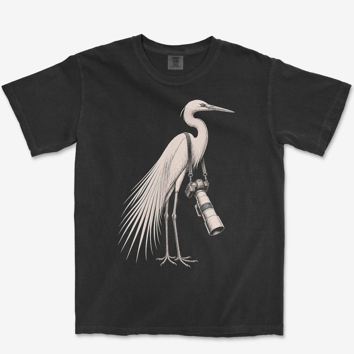 Long Lens Egret Heavyweight Tee