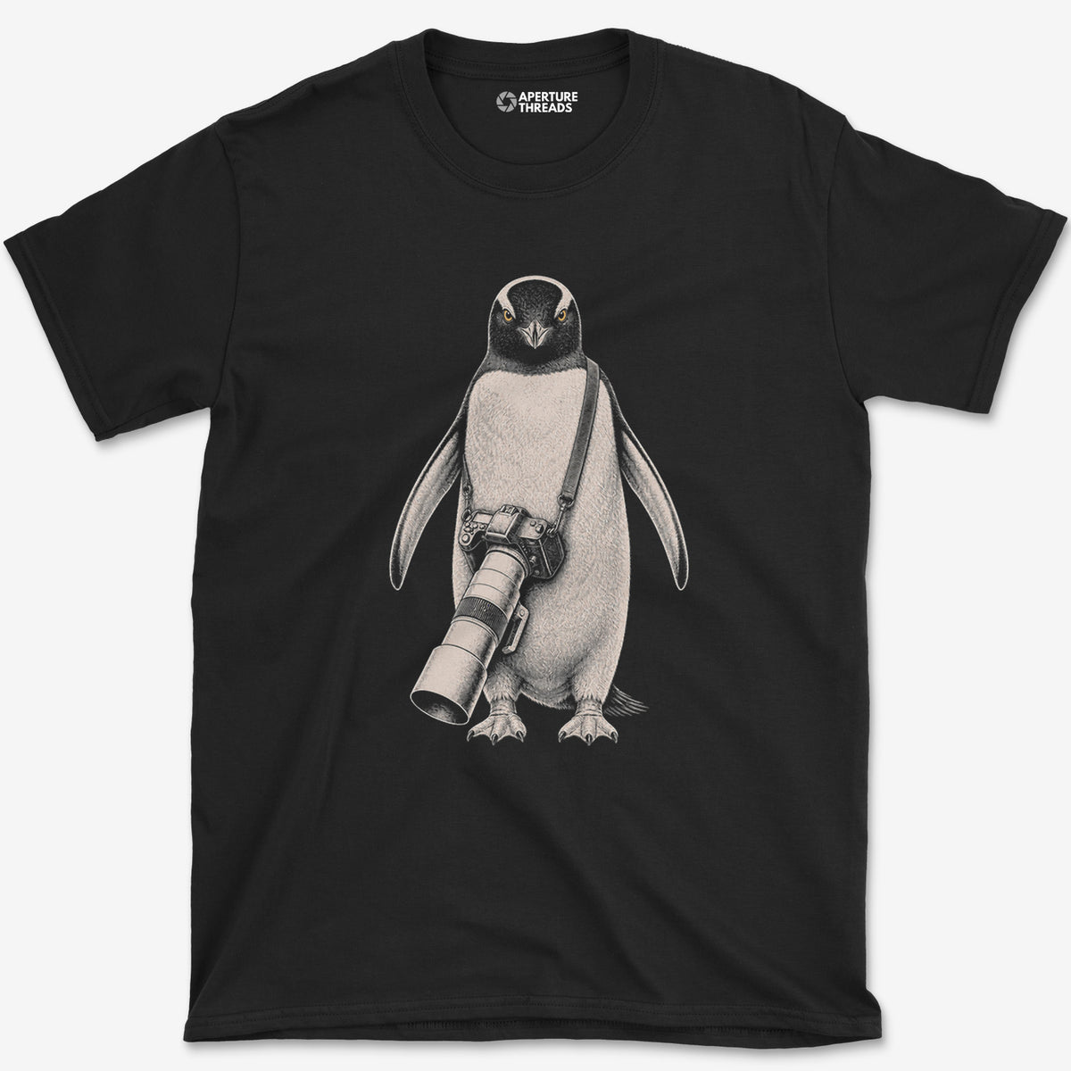 Long Lens Gentoo T-Shirt — black