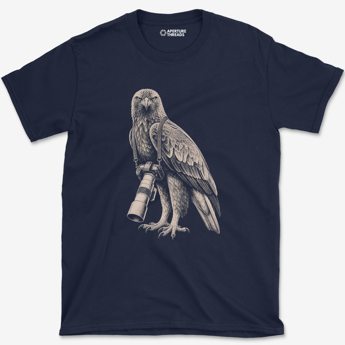 Long Lens Golden Eagle T-Shirt — navy