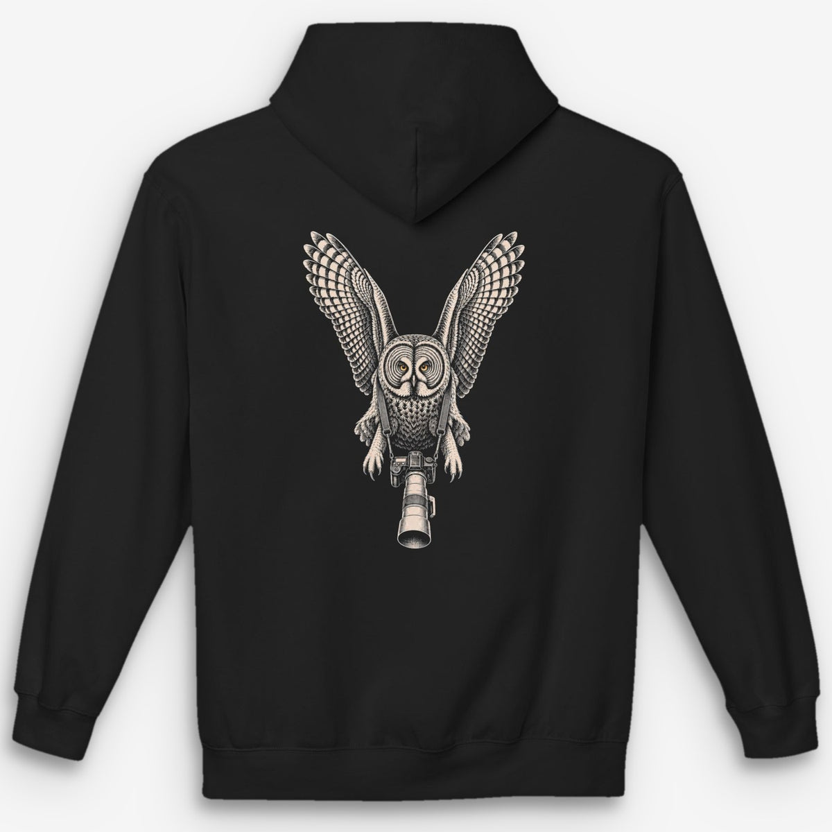 Long Lens Great Gray Owl Hoodie