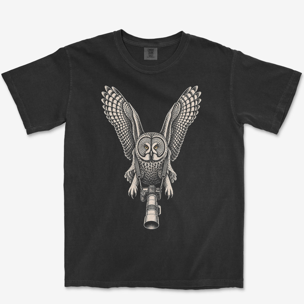 Long Lens Great Gray Owl Heavyweight Tee