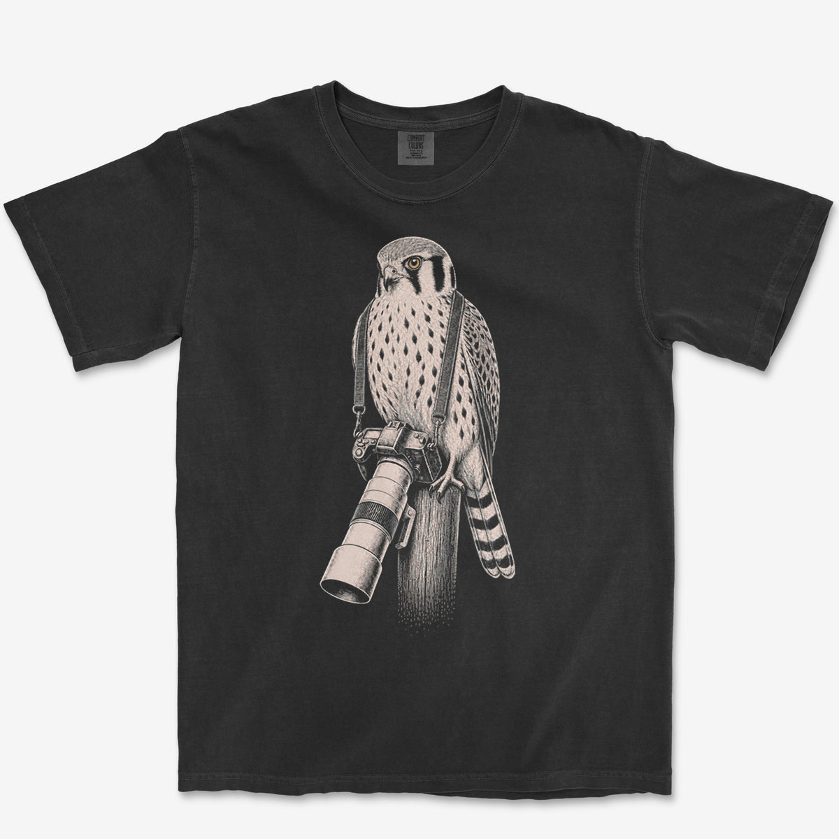 Long Lens Kestrel Tee — black
