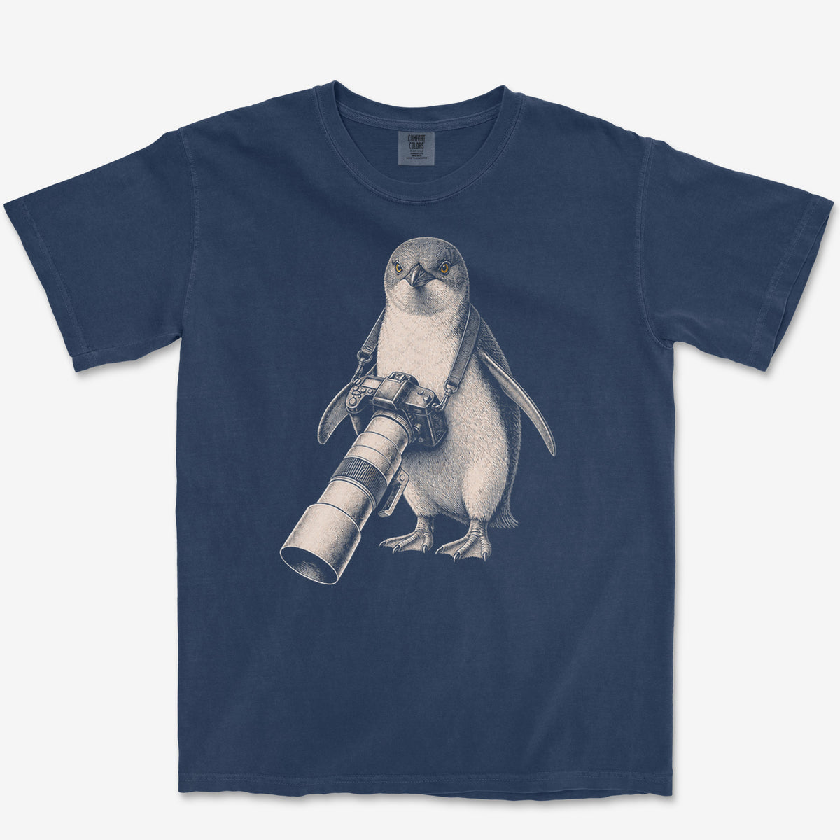 Long Lens Little Penguin Tee — true navy