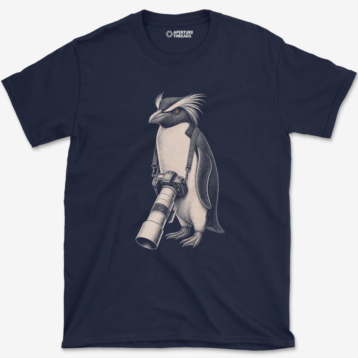 Long Lens Macaroni T-Shirt — navy