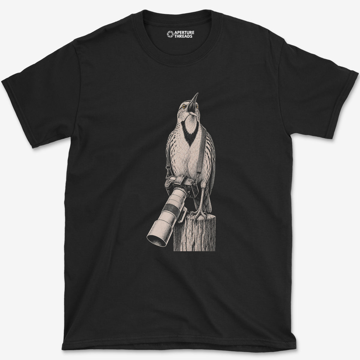 Long Lens Meadowlark T-Shirt — black