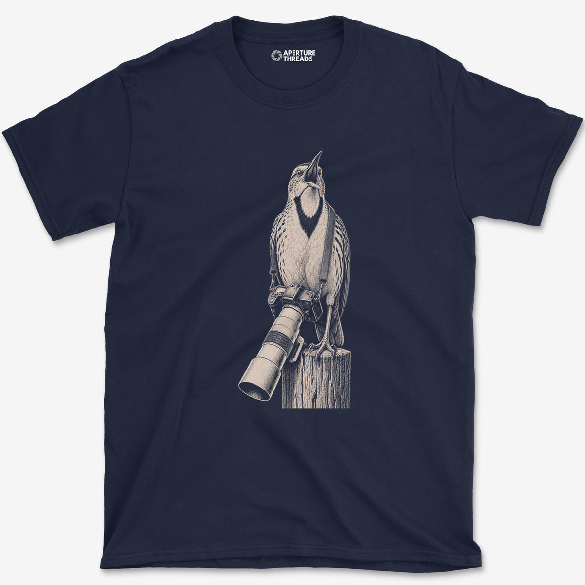 Long Lens Meadowlark T-Shirt — navy