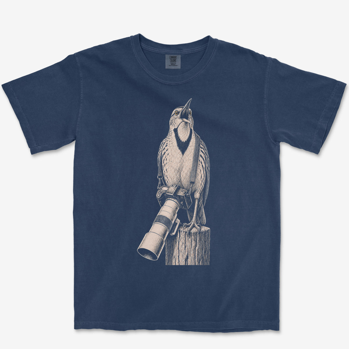 Long Lens Meadowlark Tee — true navy