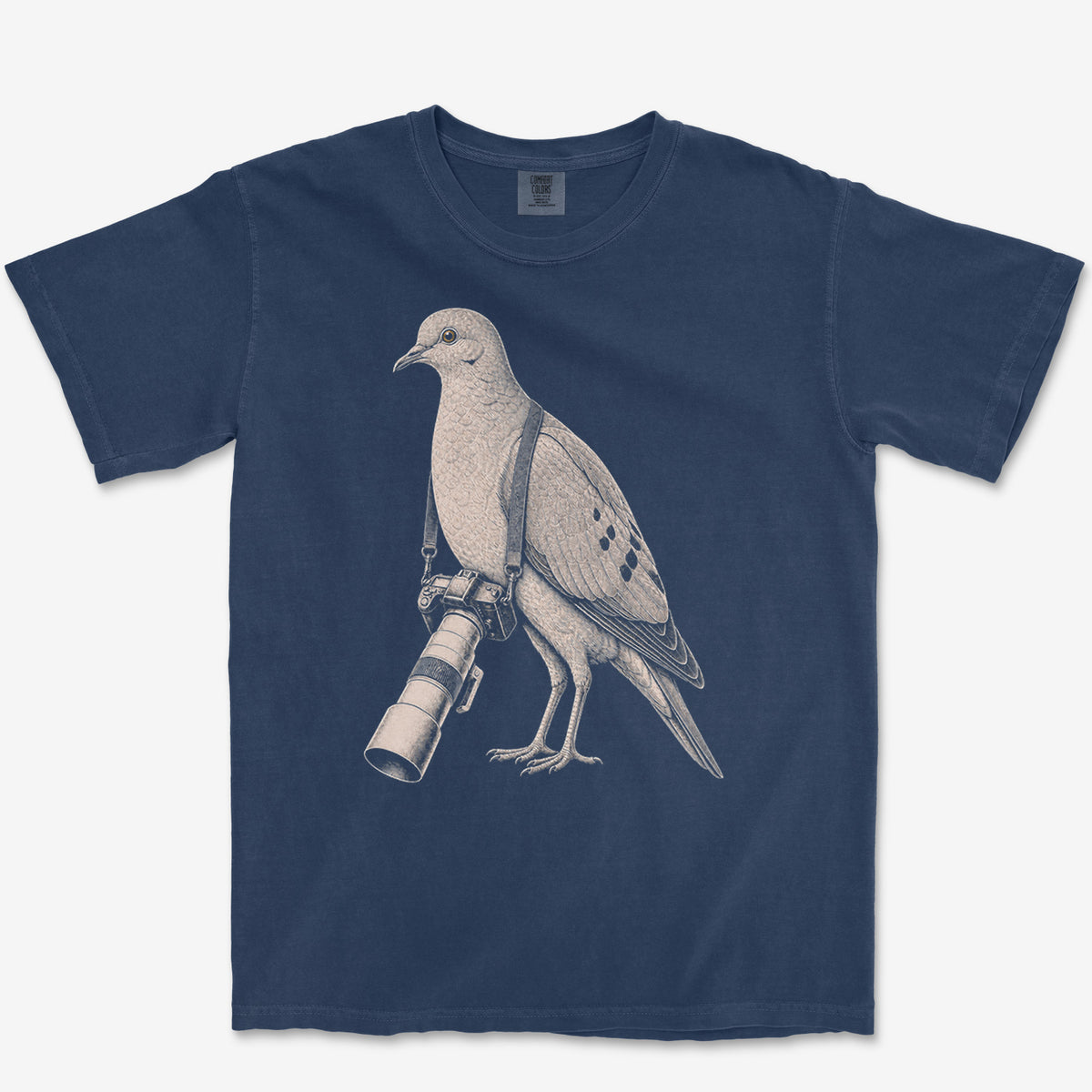Long Lens Mourning Dove Tee — true navy