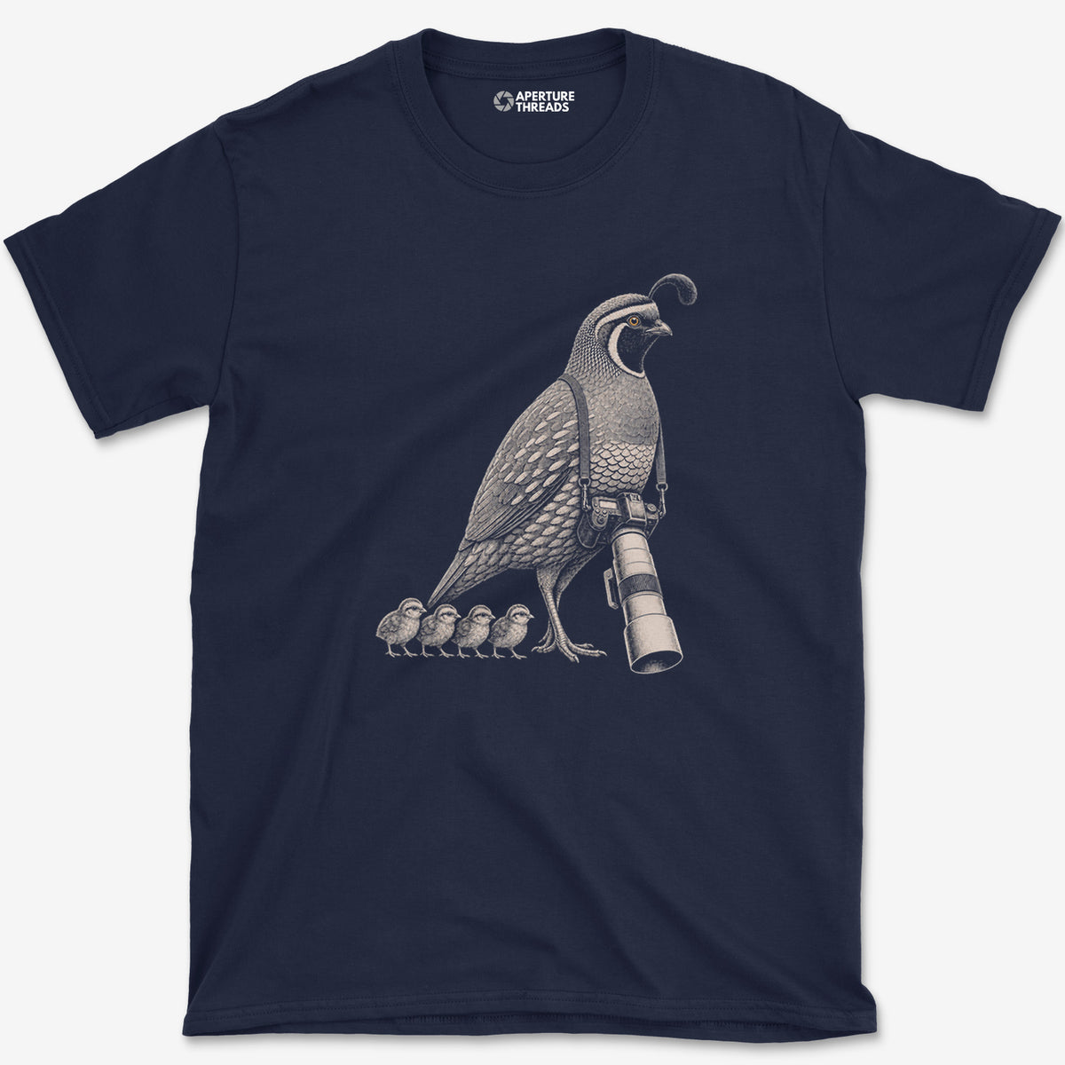 Long Lens Quail T-Shirt — navy