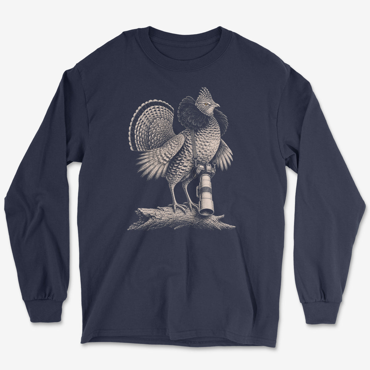 Long Lens Ruffed Grouse Long Sleeve Tee