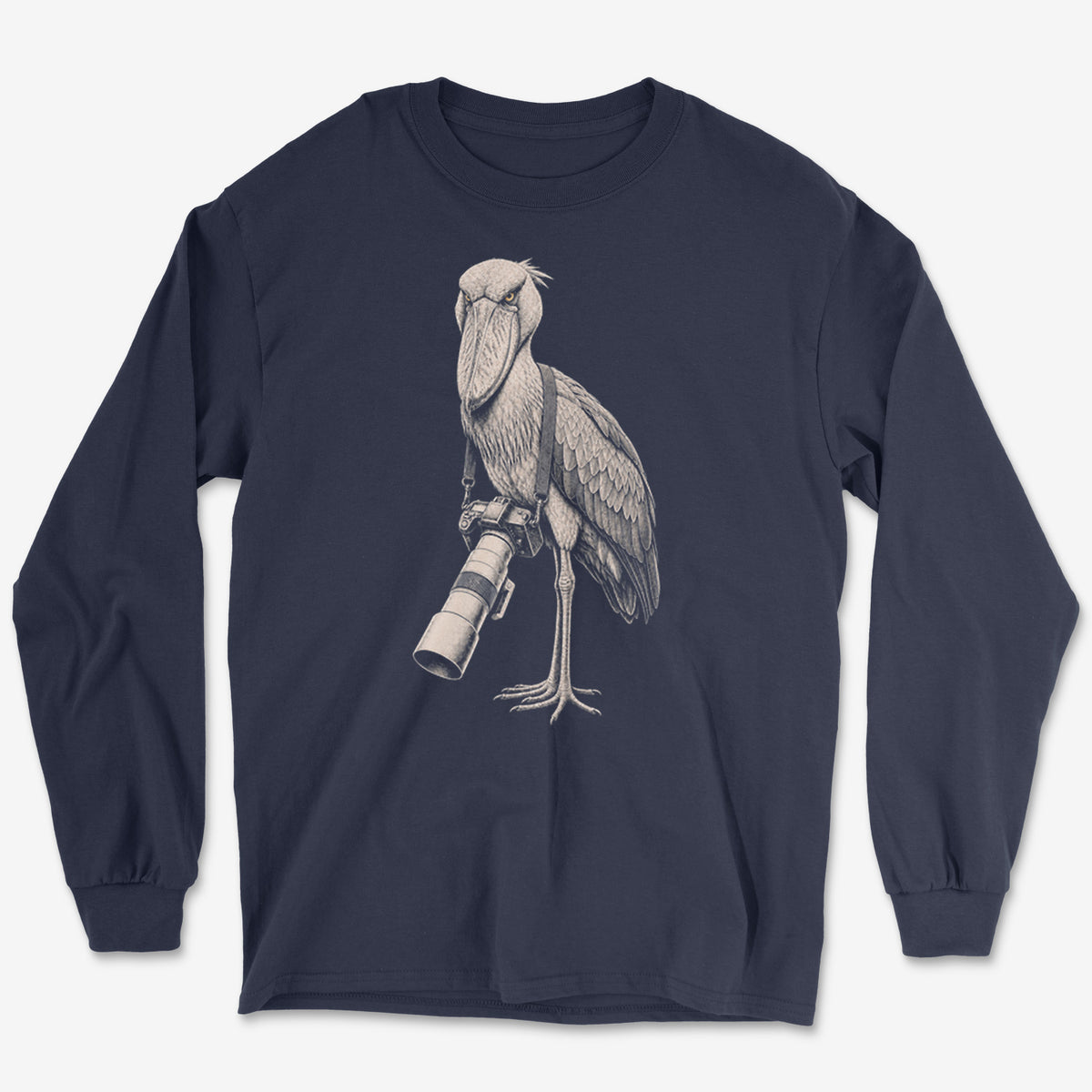 Long Lens Shoebill Long Sleeve Tee