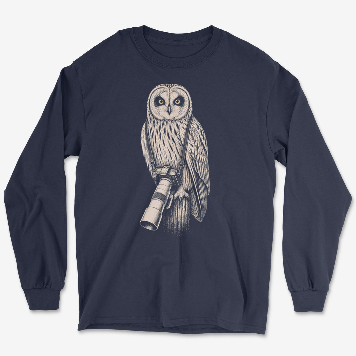 Long Lens Short-eared Owl Long Sleeve Tee
