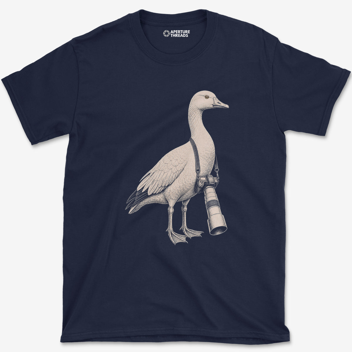 Long Lens Snow Goose T-Shirt — navy
