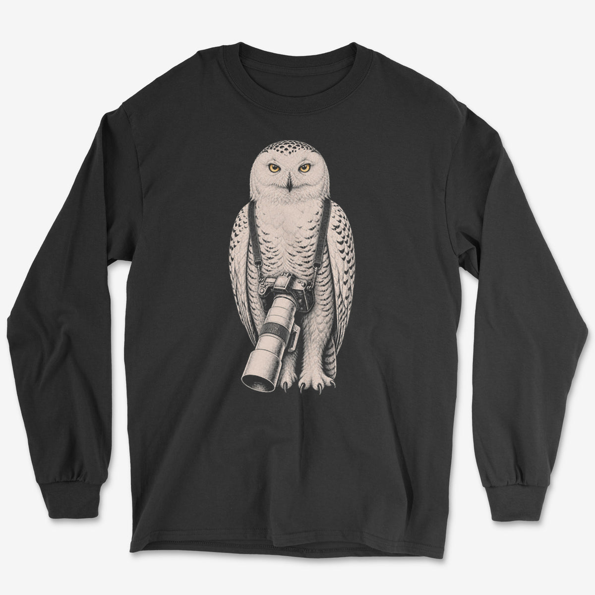 Long Lens Snowy Owl Long Sleeve Tee