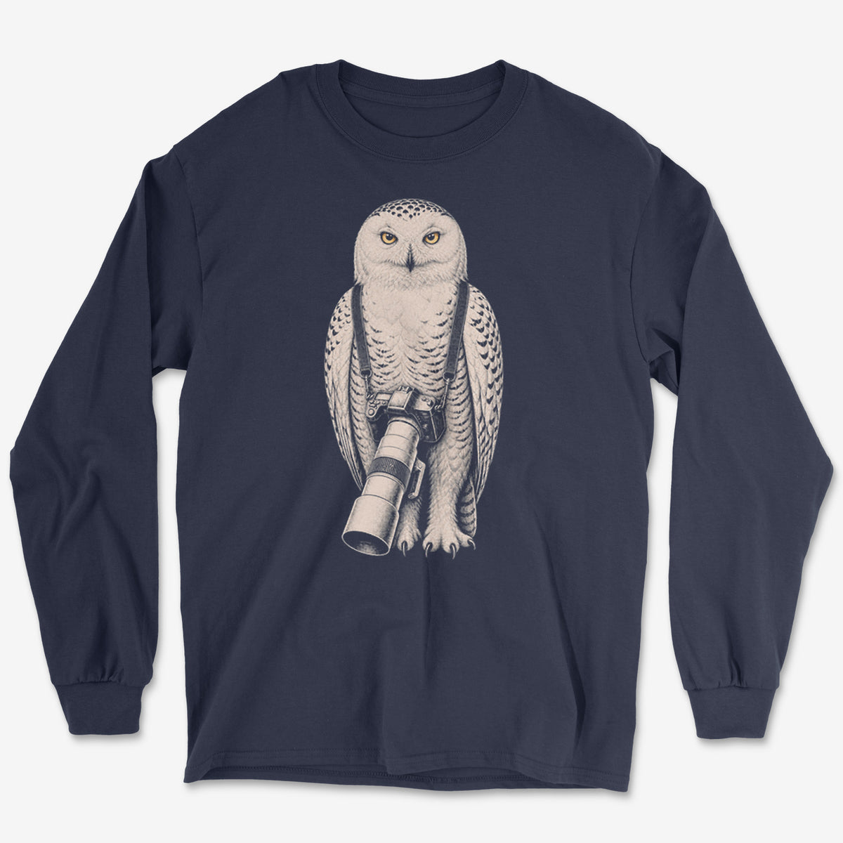 Long Lens Snowy Owl Long Sleeve Tee