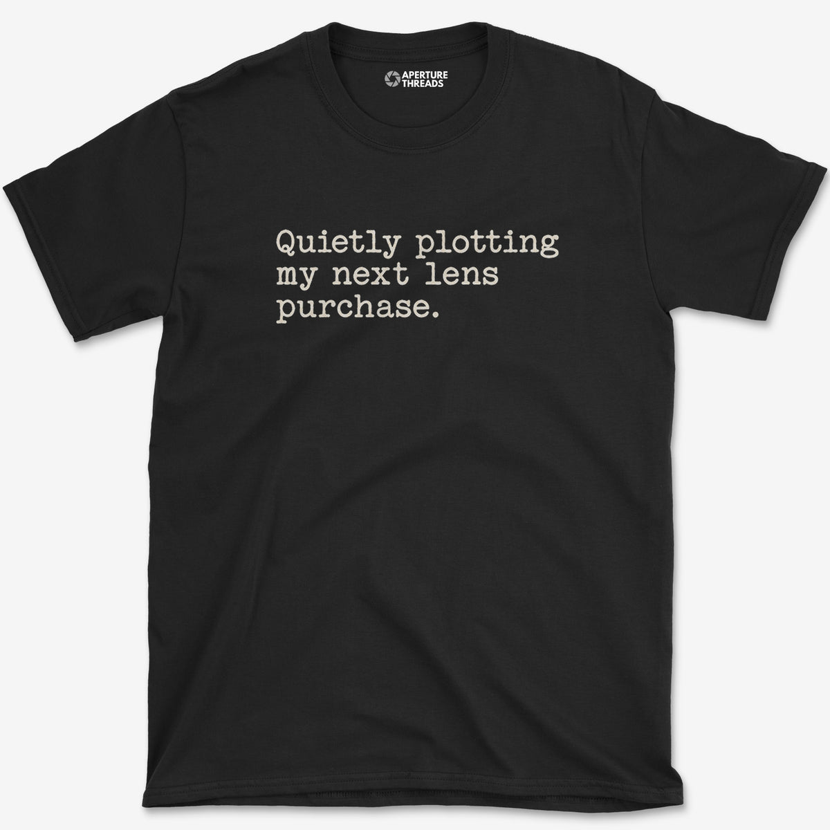 Quietly Plotting Lens T-Shirt — black