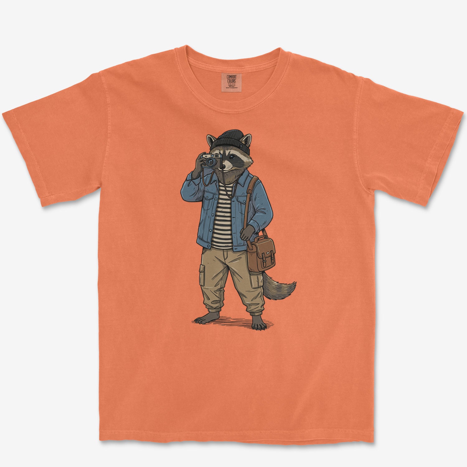 Raccoon Photographer Heavyweight Tee