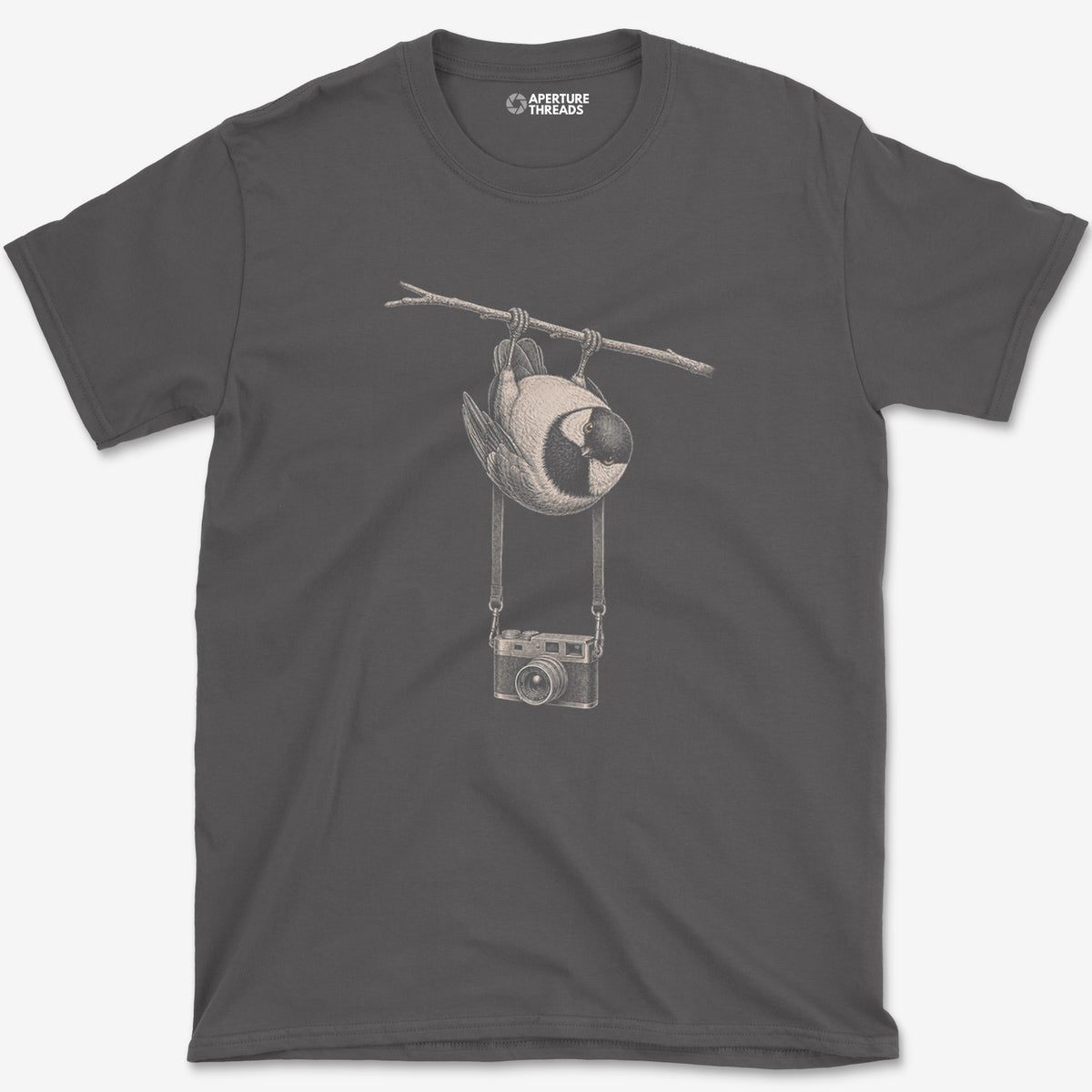 Rangefinder Chickadee T-Shirt — charcoal