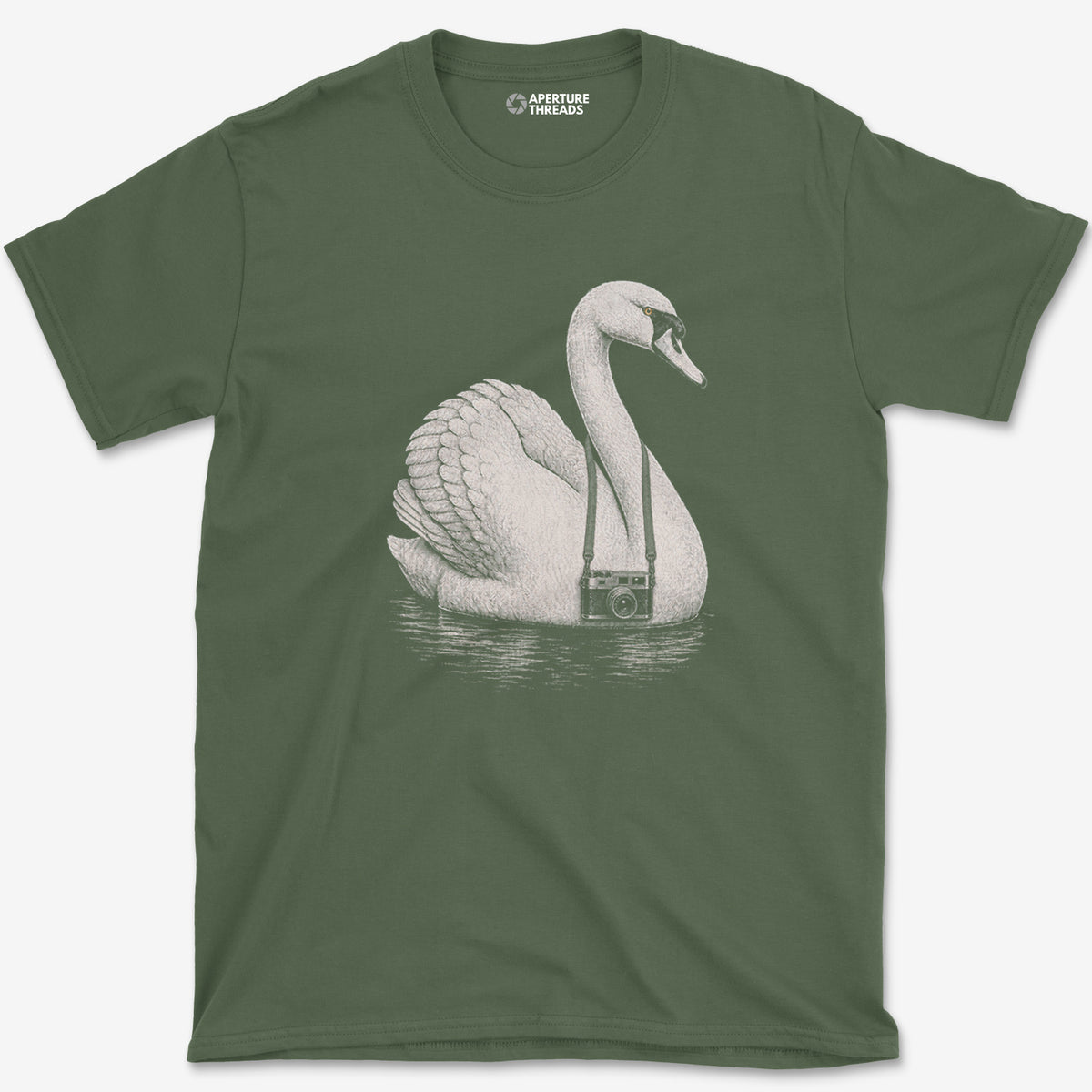 Rangefinder Swan T-Shirt — military green