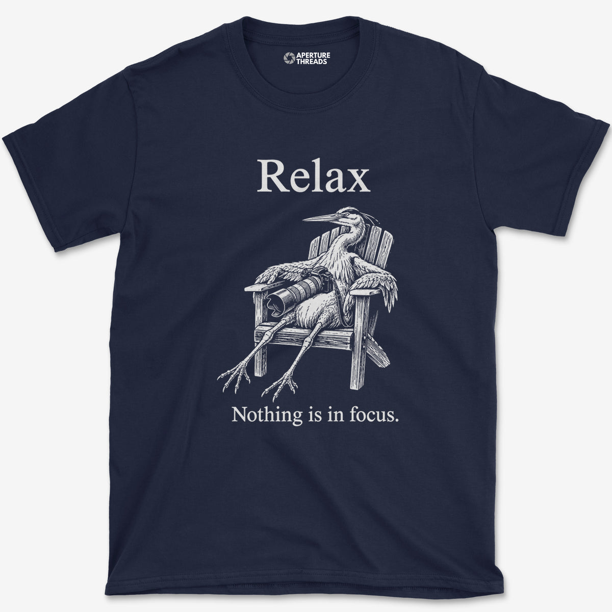 Relax Heron T-Shirt — navy