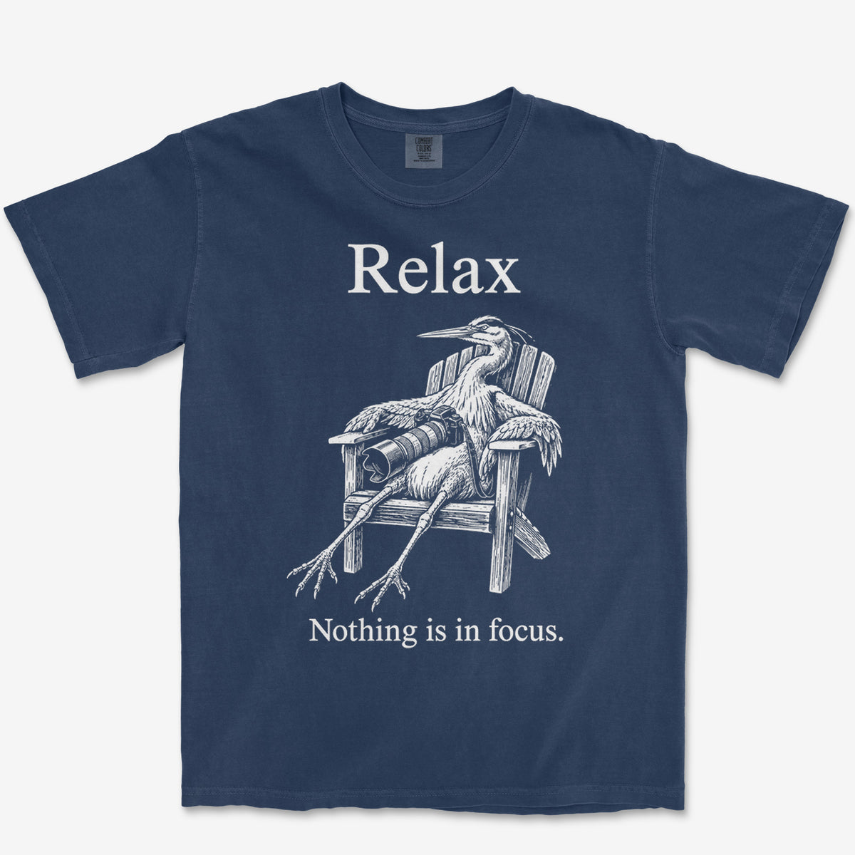 Relax Heron Tee — true navy