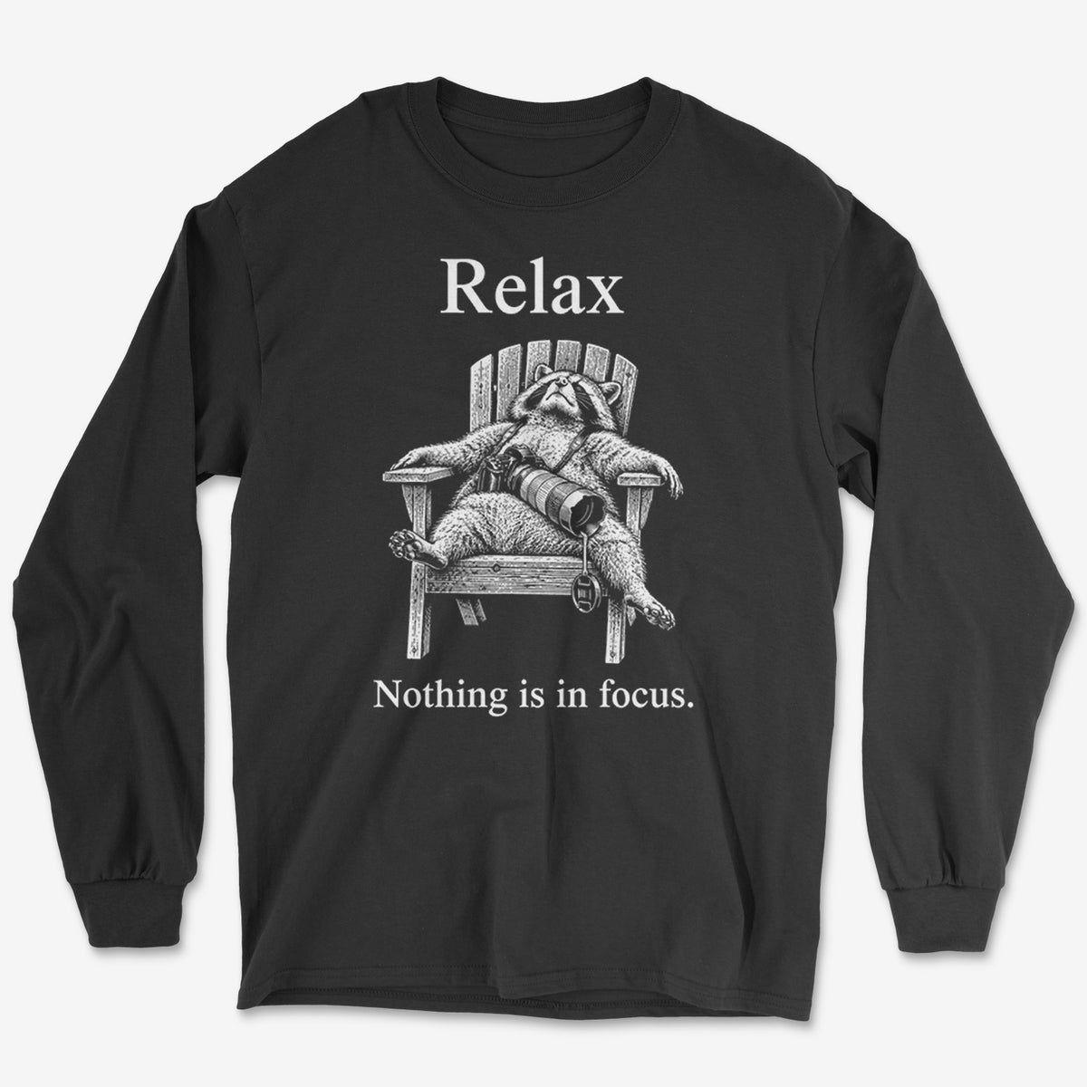 Relax Raccoon Long Sleeve Tee