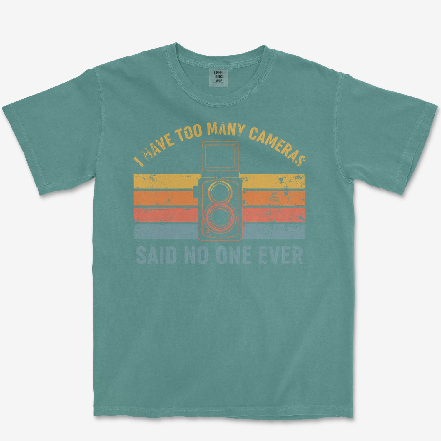 Too Many Cameras Heavyweight Tee