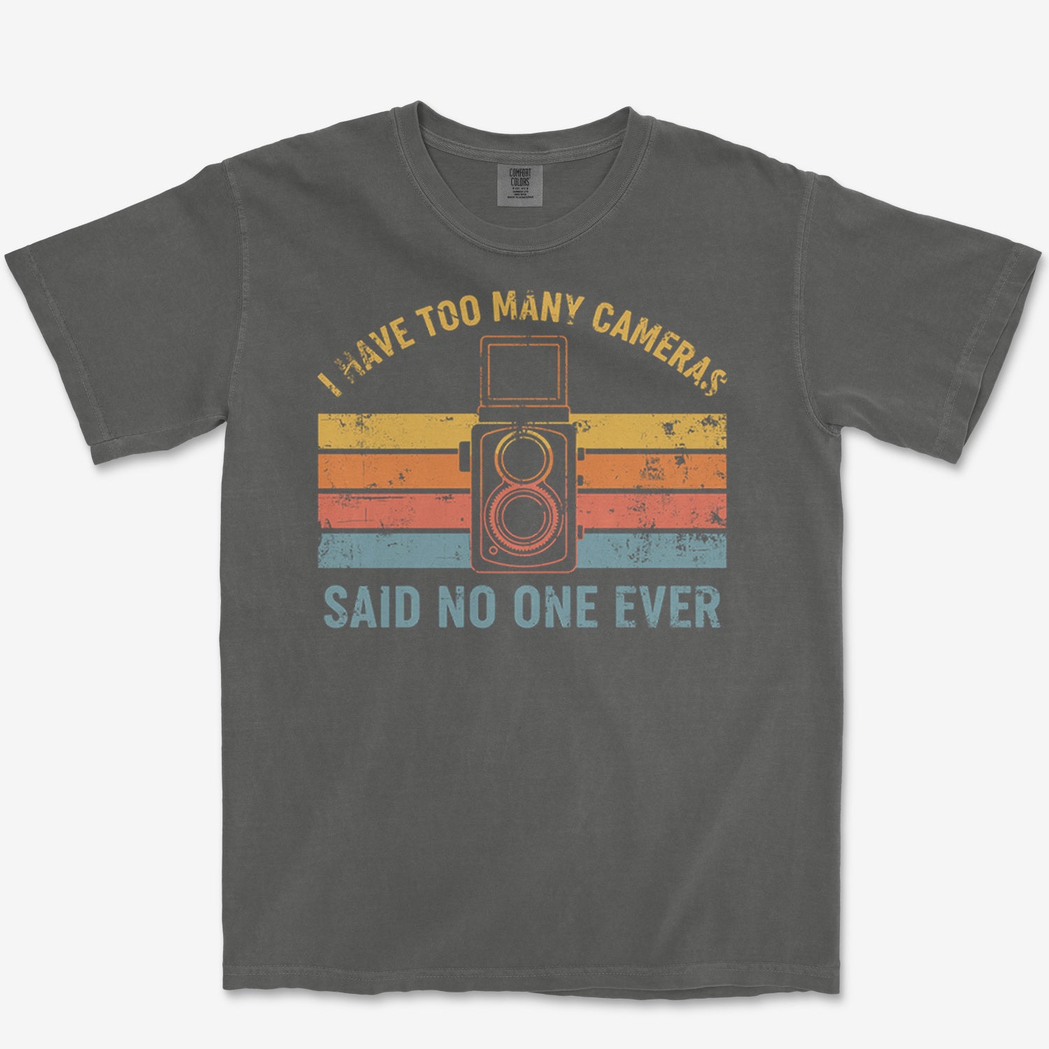 Too Many Cameras Heavyweight Tee