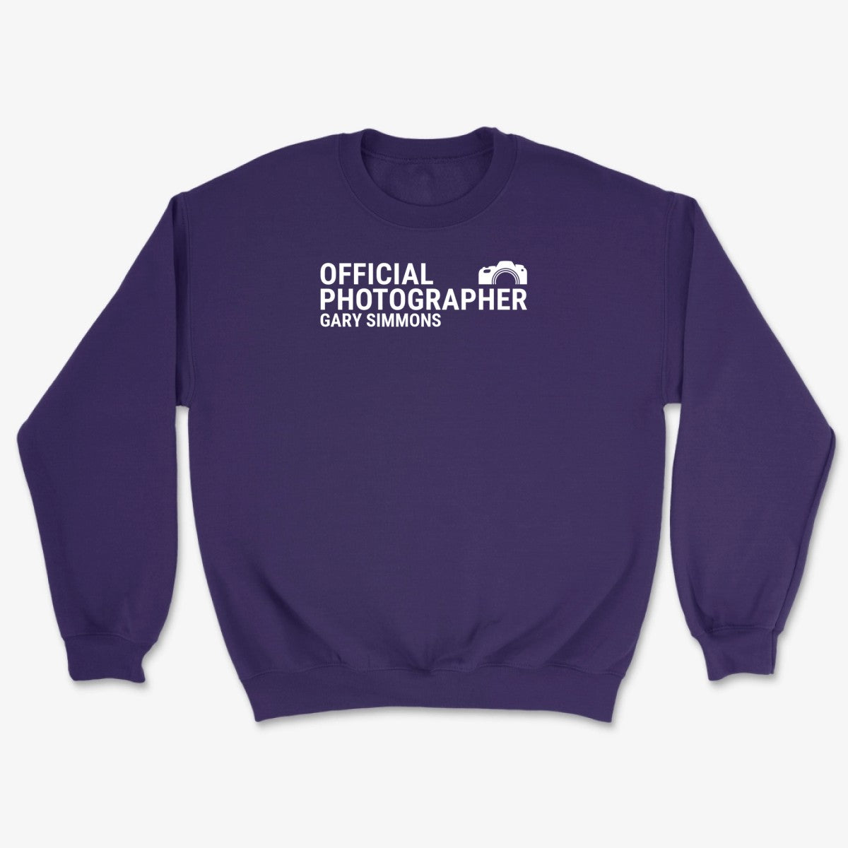 Custom Official Photographer Sweatshirt - Purple