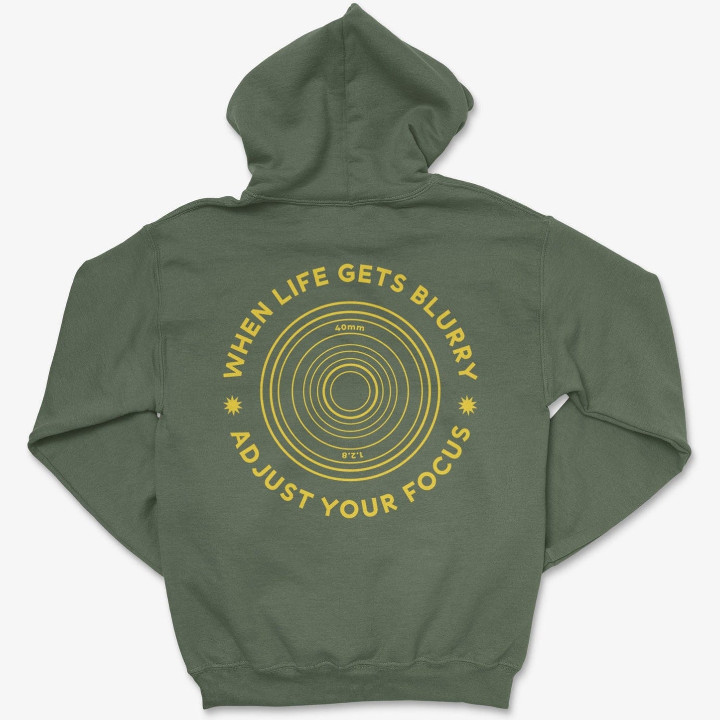 Hoodie Military Green / S Adjust Focus - Pullover Hoodie