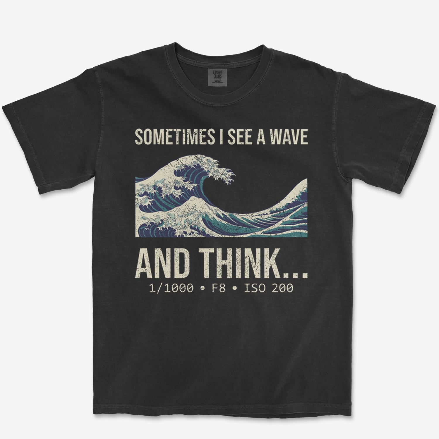 T-Shirt Black / S See A Wave Heavyweight Tee
