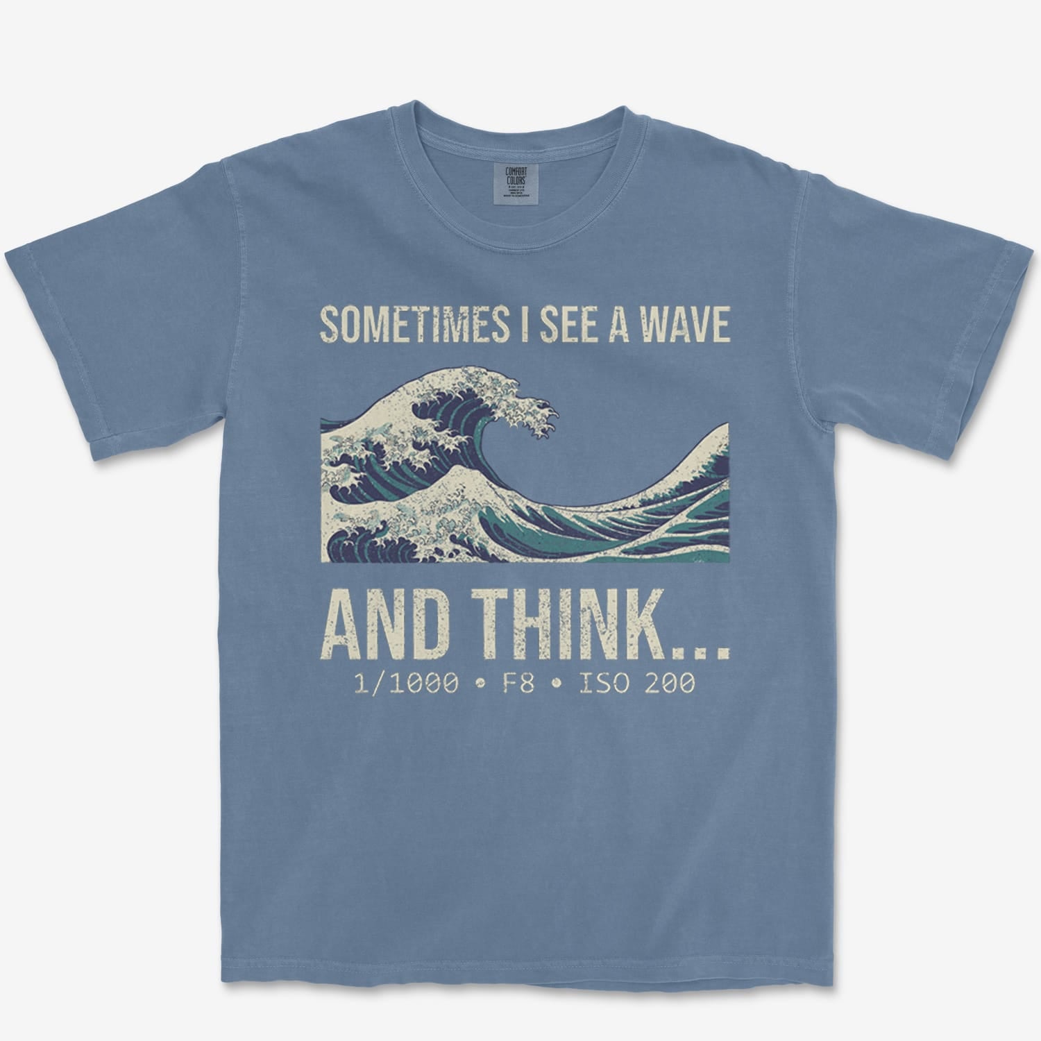 T-Shirt Blue Jean / S See A Wave Heavyweight Tee