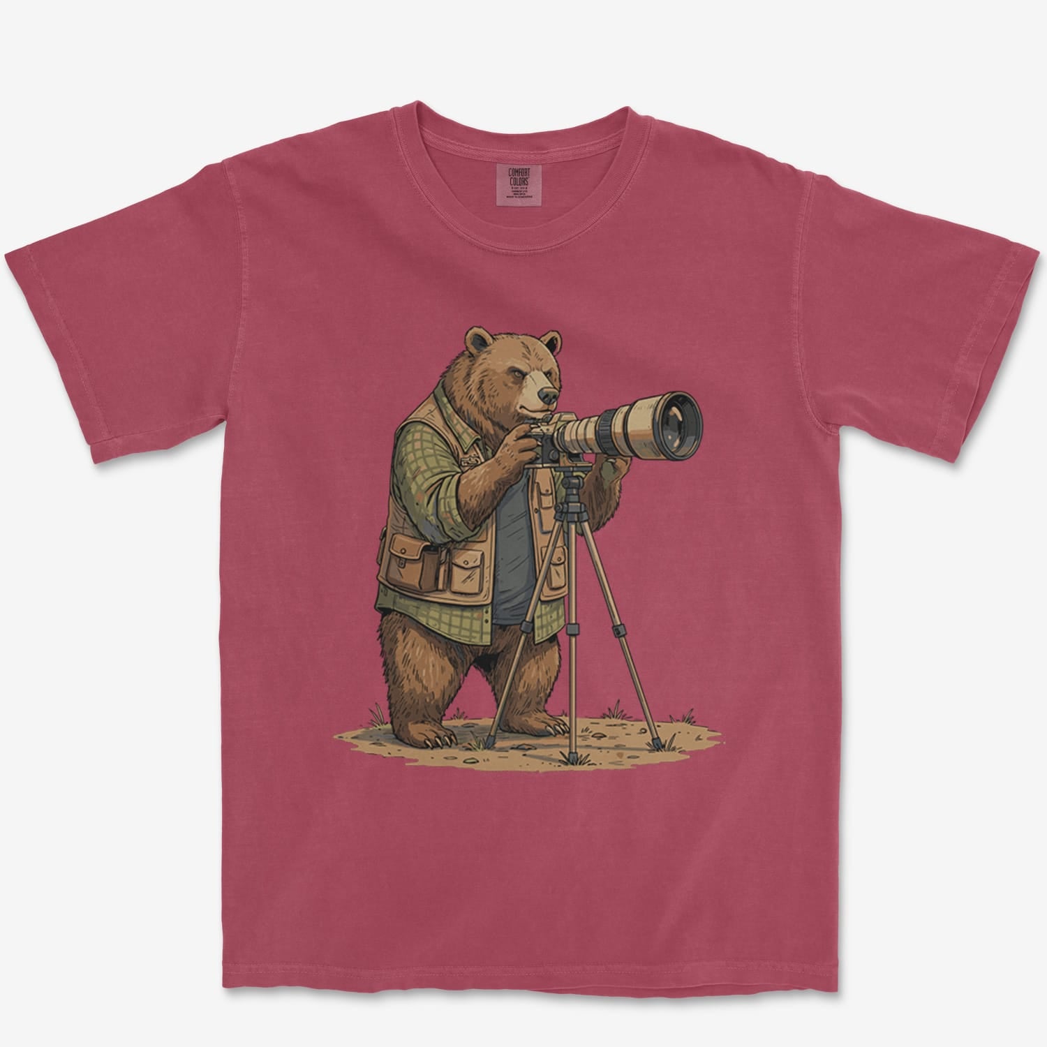 T-Shirt Brick / S Bear Photographer Heavyweight Tee