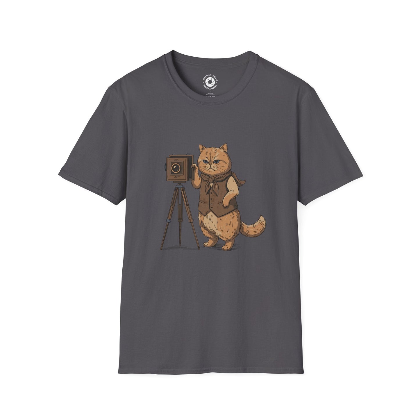 T-Shirt Charcoal / S Cat Photographer T-Shirt