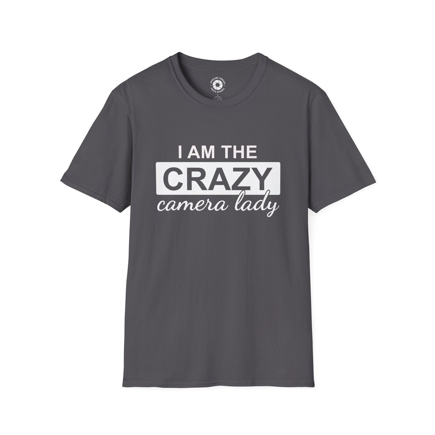 T-Shirt Charcoal / S Crazy Camera Lady T-Shirt