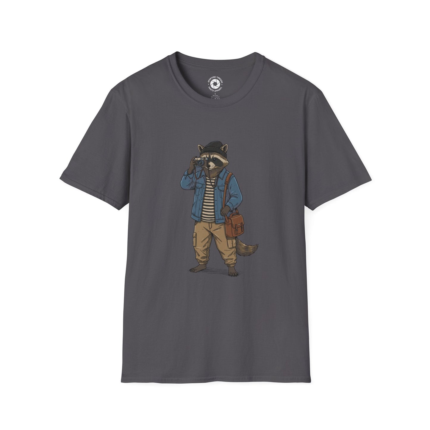 T-Shirt Charcoal / S Racoon Photographer T-Shirt