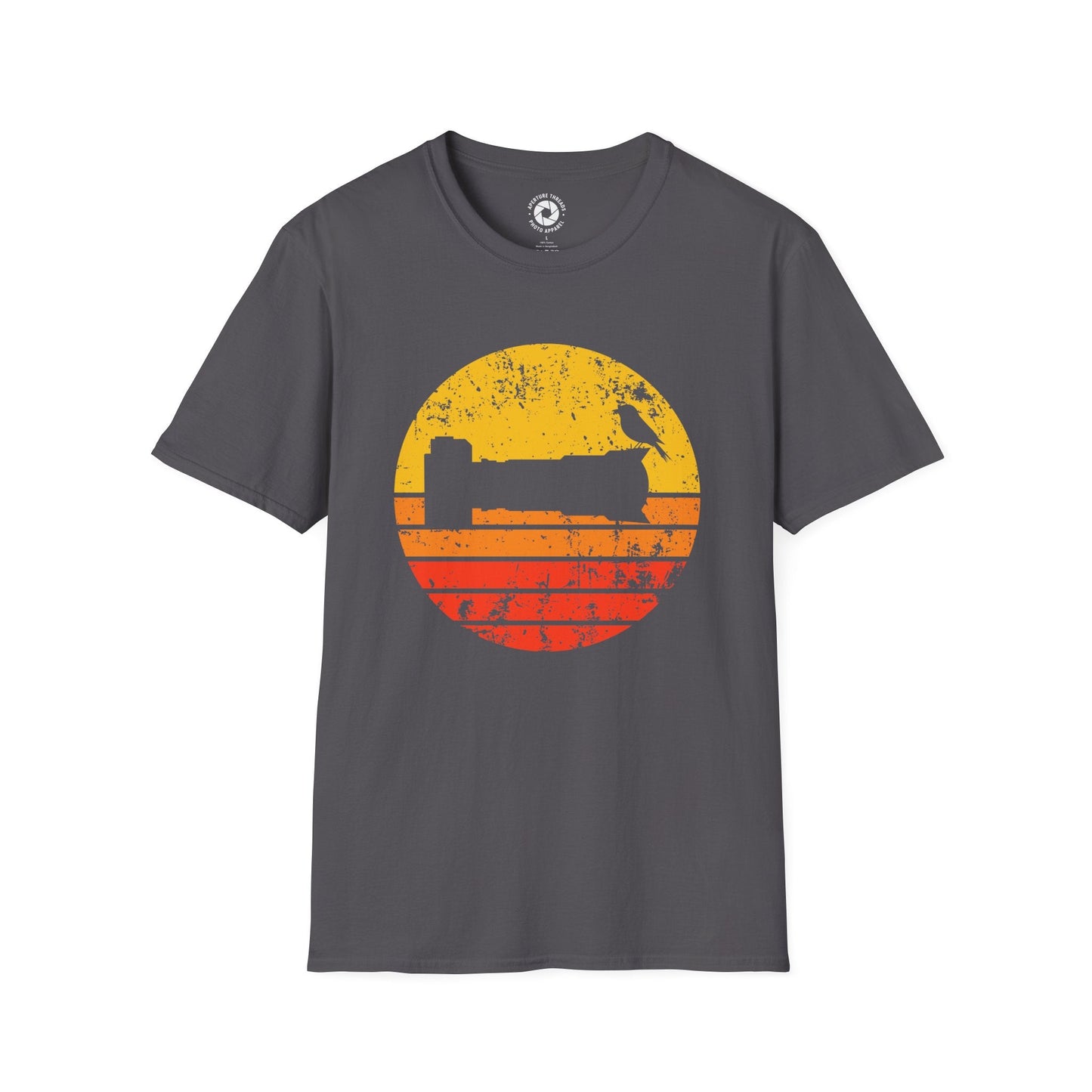T-Shirt Charcoal / S Sunset Bird Camera T-Shirt